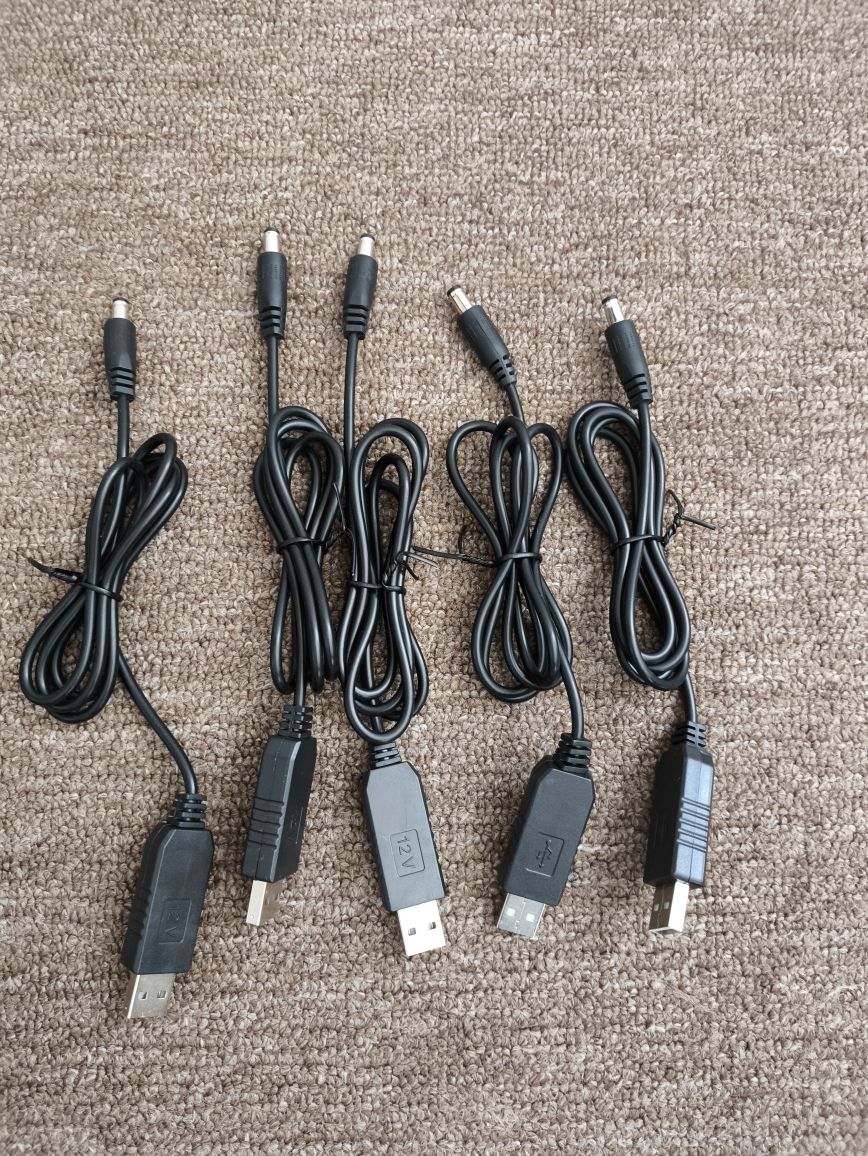 Кабель для роутера USB DC 5V to 12V 5.5x2.1 с преобразователем