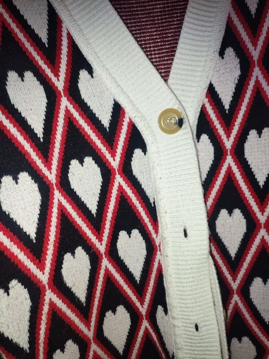 Sweter kardigan w serduszka