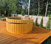 Balia ogrodowa gorąca 180cm, KOMPLETNA, JAKUZZI, hot tube, ruska bania