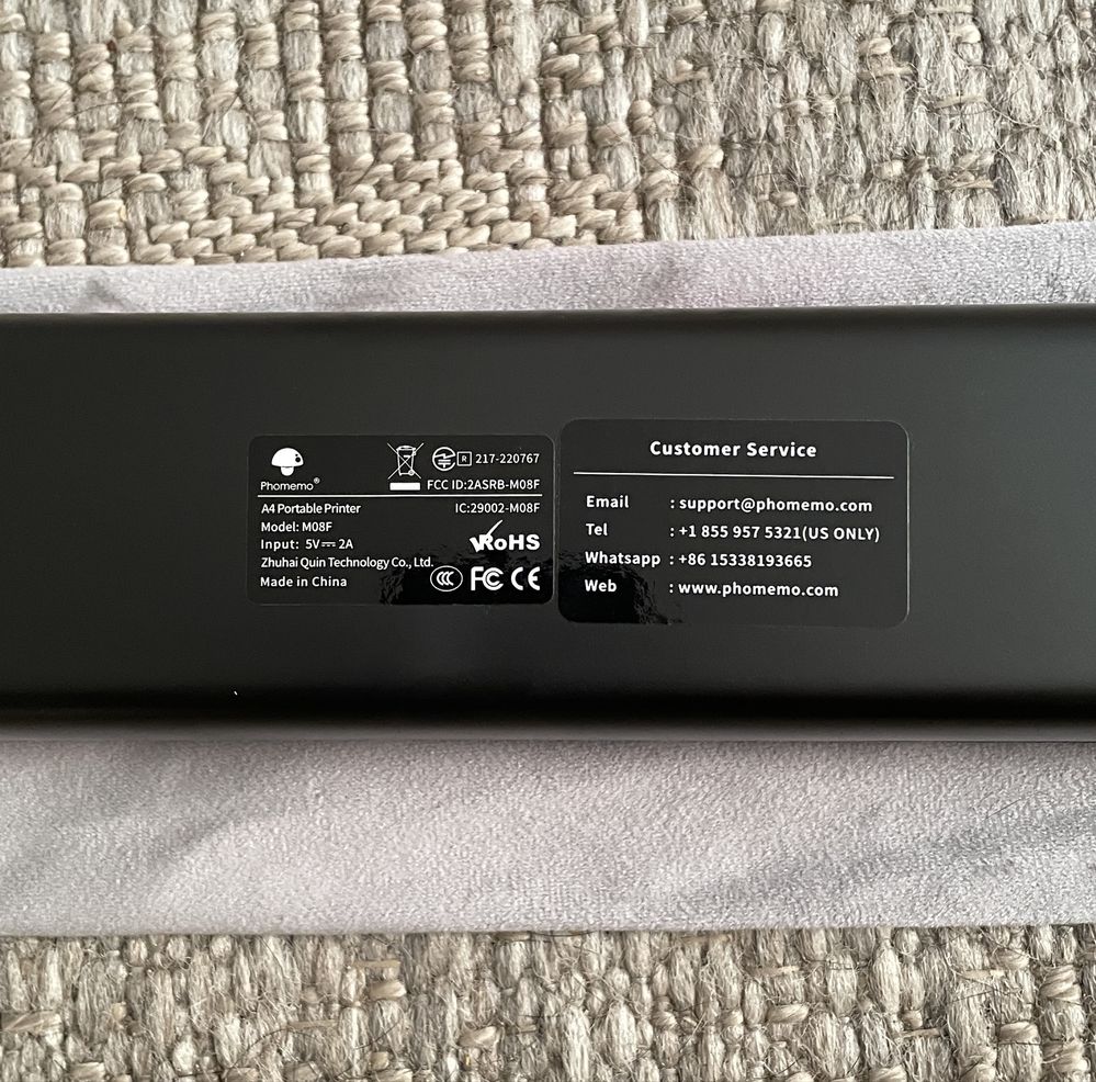 Портативний бездротовий термопринтер Phomemo M08F A4 Bluetooth тату