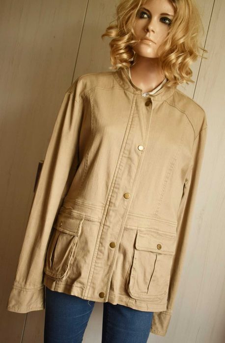 Kurtka 52 6XL ramoneska bawełna przejściowa katana dżinsowa jeansowa