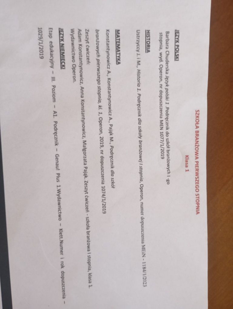 ODKUPIĘ PODRĘCZNIK do szkoły branżowej pierwszego stopnia klasa 1
