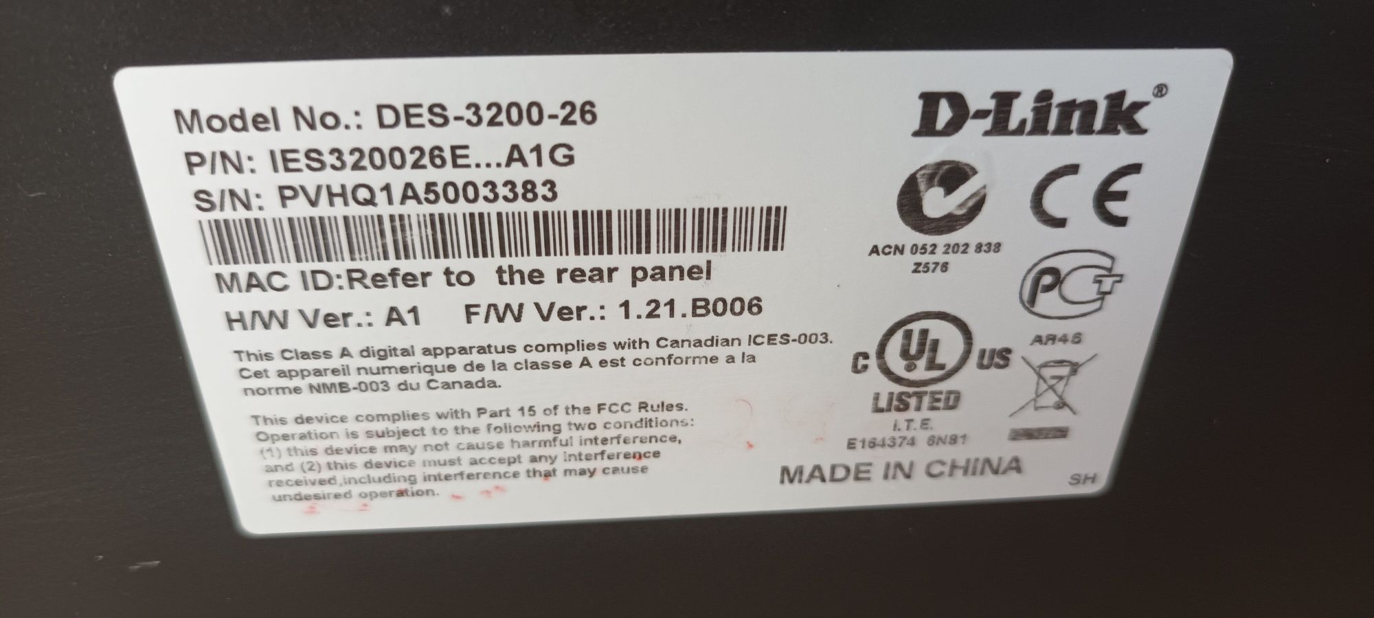 Комутатор D-link DES-3200-26
