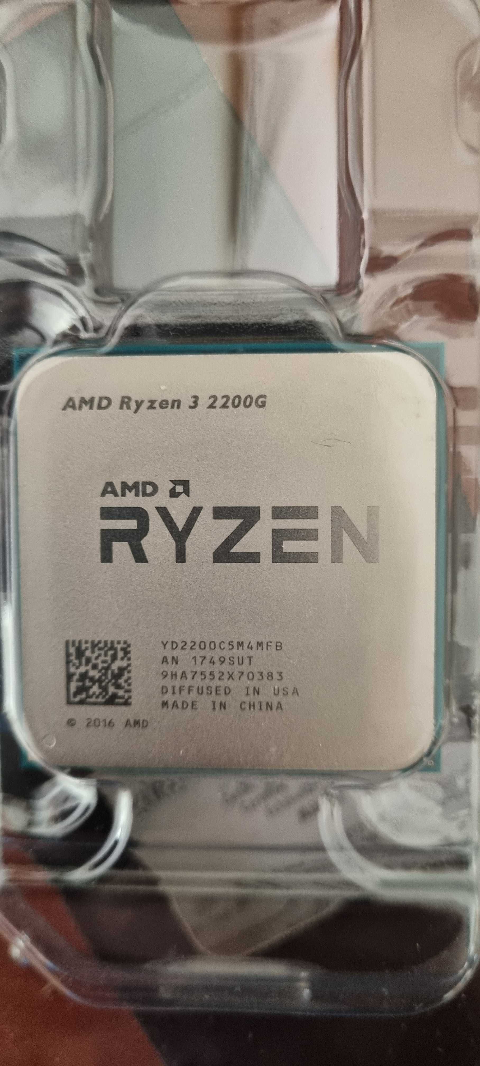 Processar Ryzen 2200g c/ cooler e caixa