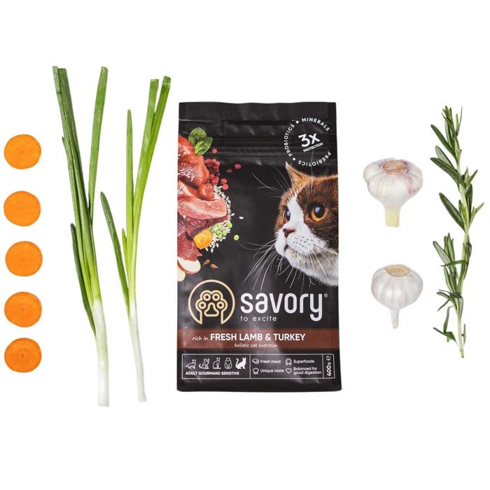 Сухий корм Savory Cat Sensitive для котів з чутливим травленням 2 кг