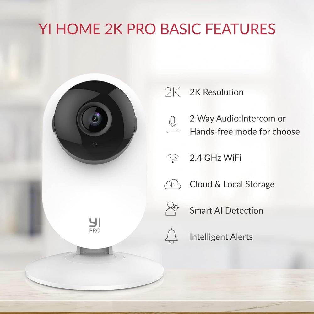 IP-камера YI Home 2K PRO White  (Міжнародна версія) відеоняня camera