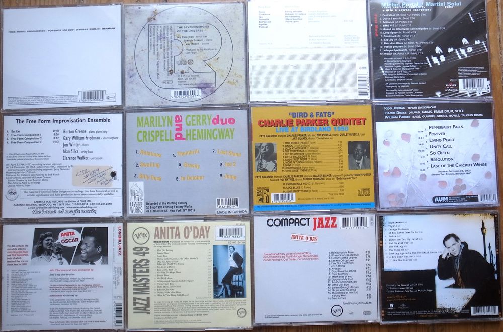 CD Jazz Blues Cecil Taylor Portal Charlie Parker Anita O'Day Brotzmann