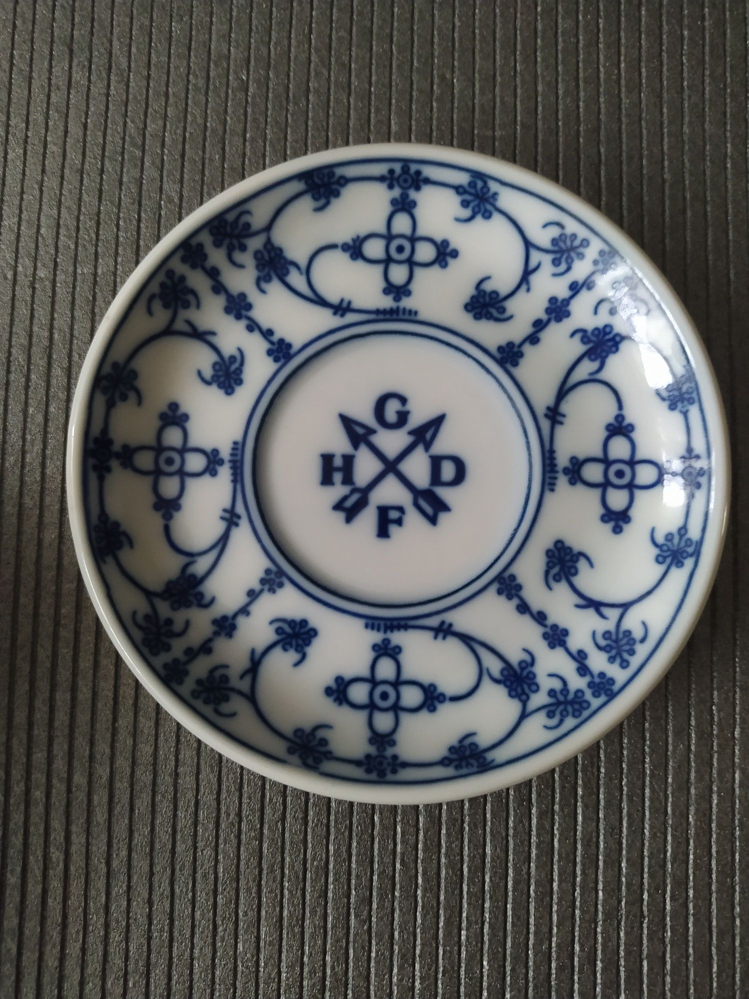 Filiżanka z podstawką MOKKA Schonwald Indisch Blau porcelana stara