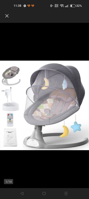 Elektryczny bujaczek dla niemowląt