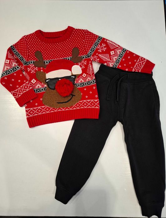 Дитячий новорічний светр Next 98 розмір, новорічна кофта