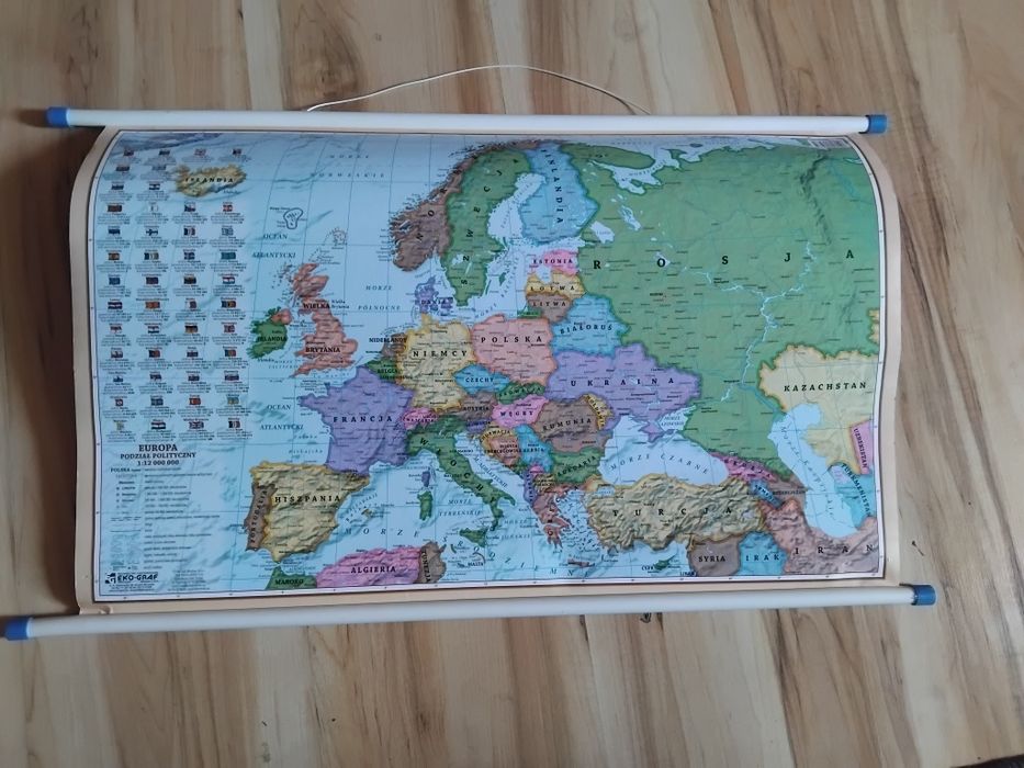 Mapa Europy polityczna i fizyczna