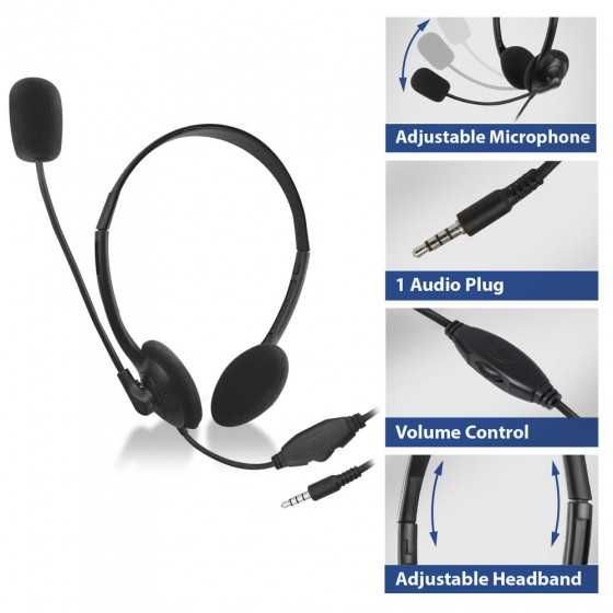 Zestaw słuchawkowy z gniazdem audio 3,5 mm ACT AC9330