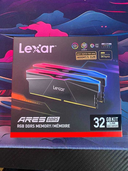 Lexar 32GB(2x16GB) 6000 CL28 Ares RGB Black