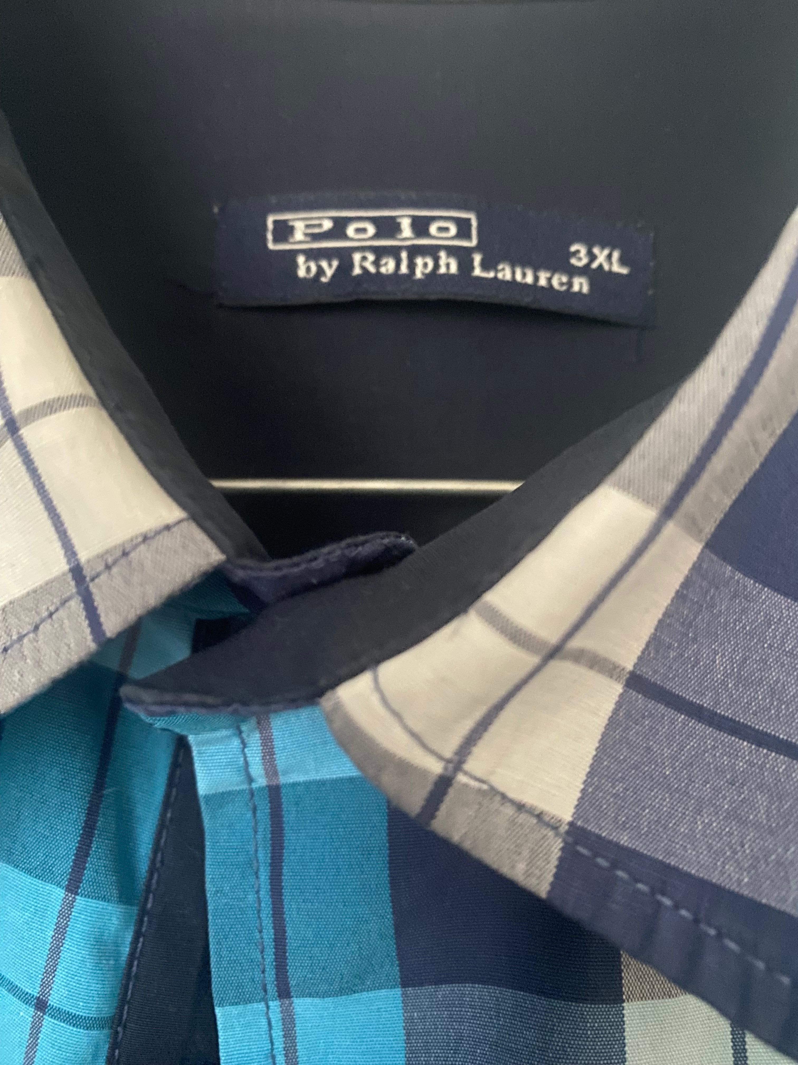 Koszula z Długim Rękawem Marki POLO - Wzór w Kratkę 3XL