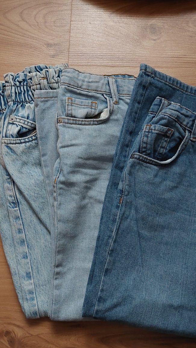 Spodnie jeansy 2 sztuki dżinsy dziewczynka 134 140 Reserved