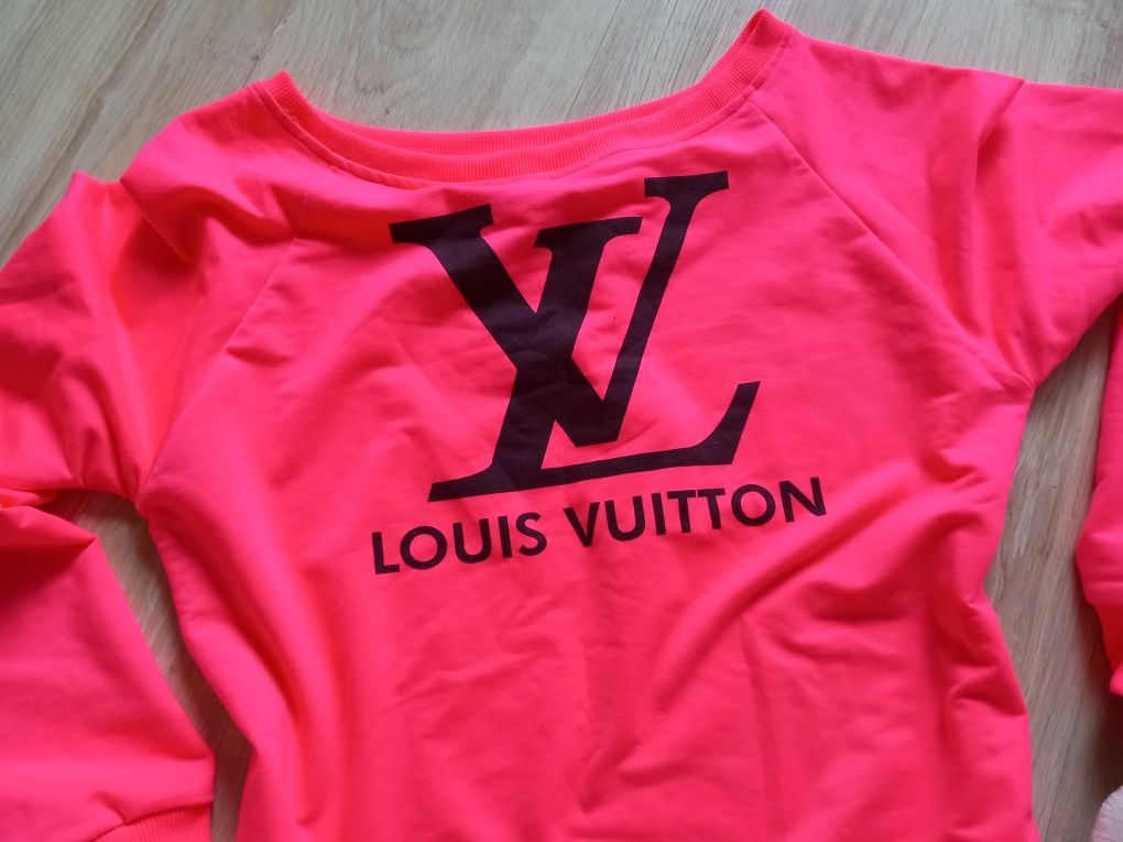 Louis vuitton neonowa bluza damska xl