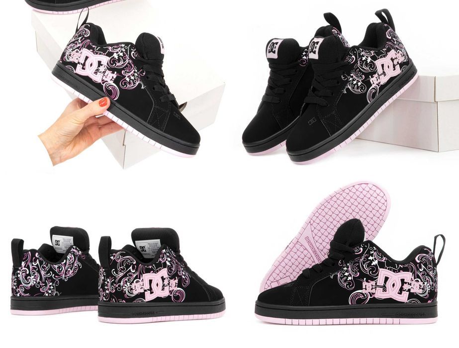 Женские кроссовки DC Court Graffik Black Pink Sabbath 36-40 Хит Весны!