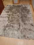 Carpete cinza prata pelo alto 208x150