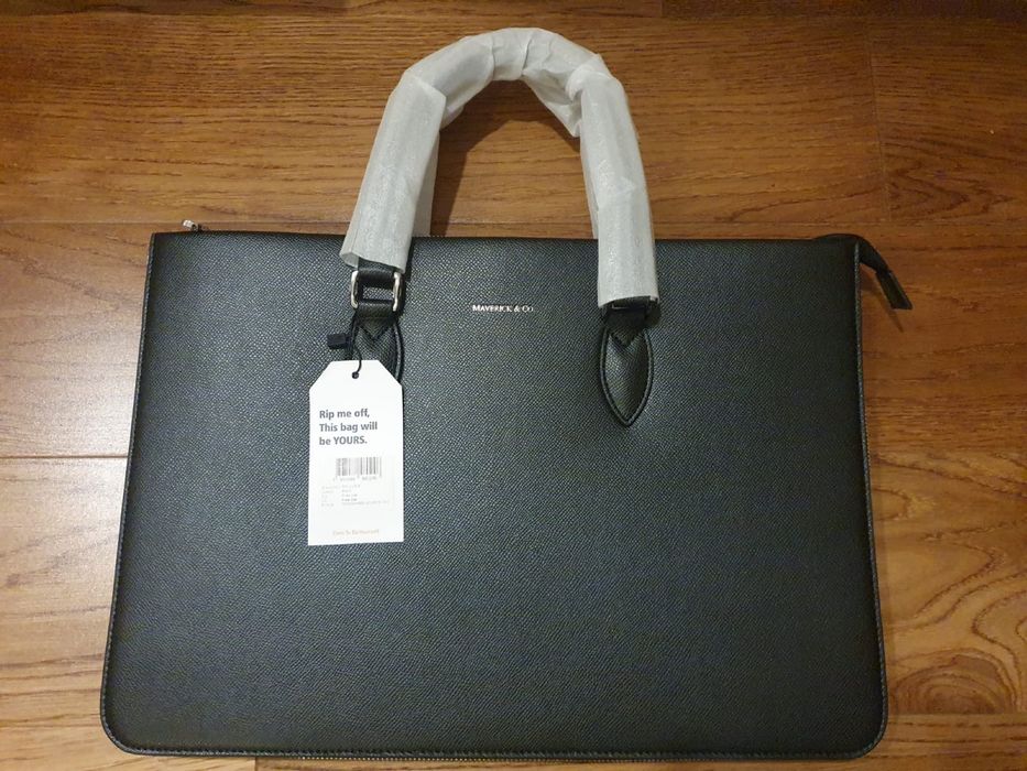 NOWA Torba na laptopa aktówka na dolumenty skórzana Maverick&Co. SKÓRA