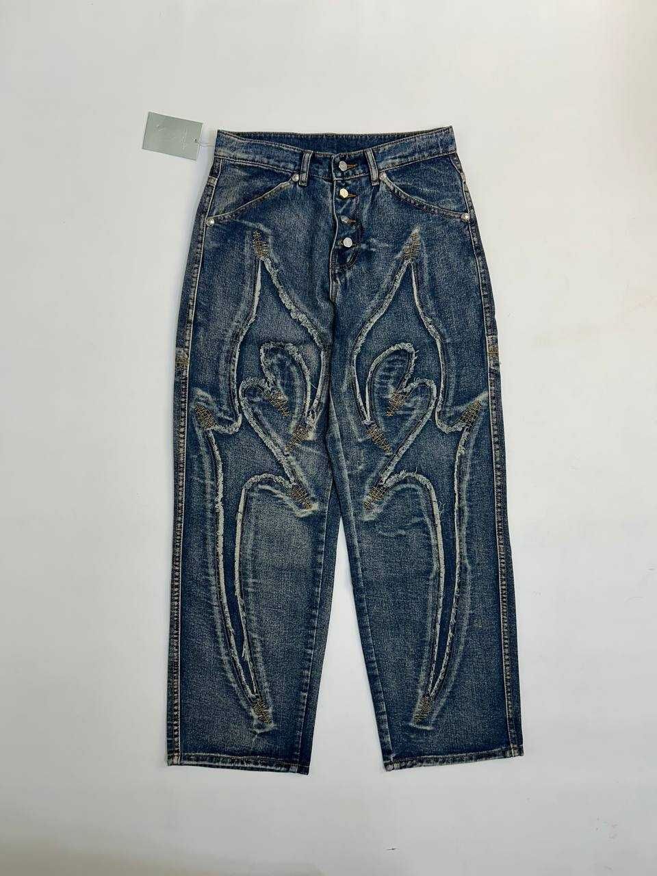 THUG CLUB джинси distressed baggy faded джинсы синие чорні сині nfs M