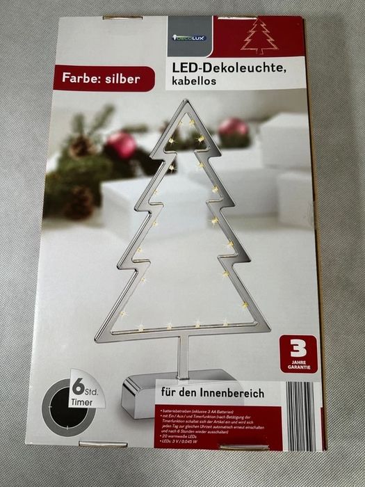 Choinka dekoracyjna LED, kolor srebrny