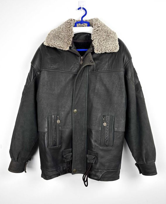 Kurtka skórzana pilotka AVIATOR skóra męska ocieplana podpinka r. XL