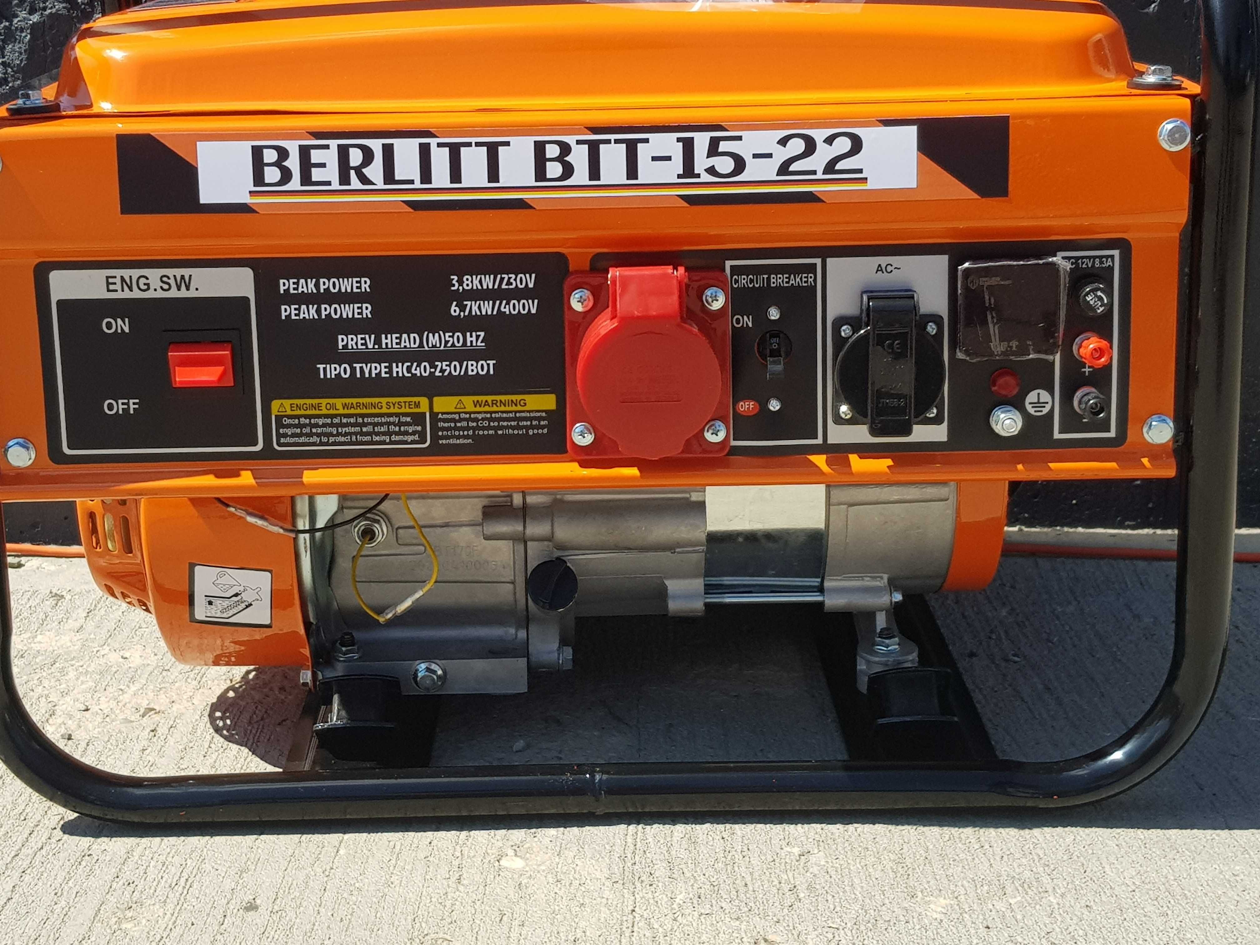 Agregat, generator prądotwórczy BERLITT btt-15-22