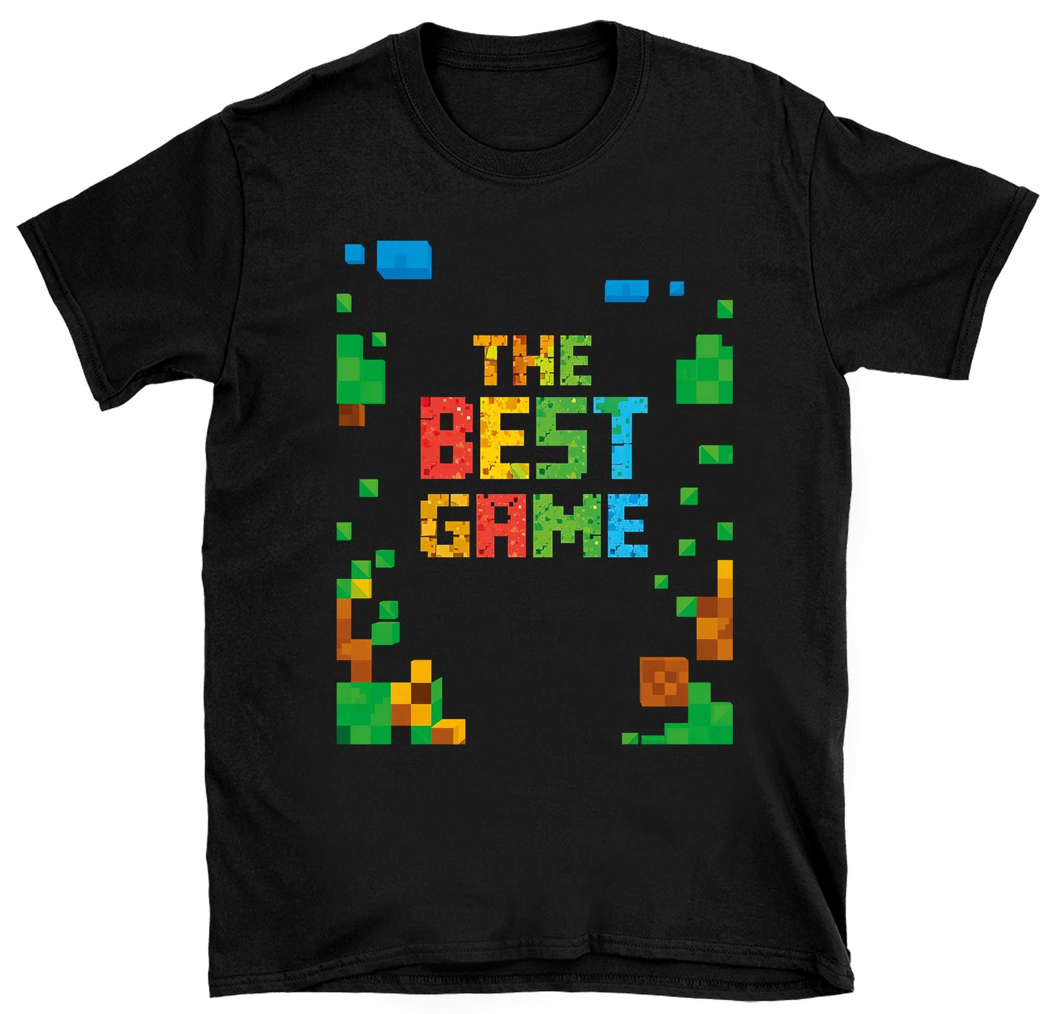 koszulka w stylu gry minecraft, koszulka prezent dla gracza minecraft
