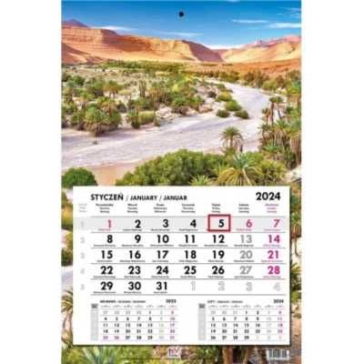 Kalendarz 2024 jednodzielny gł. płaska Maroko