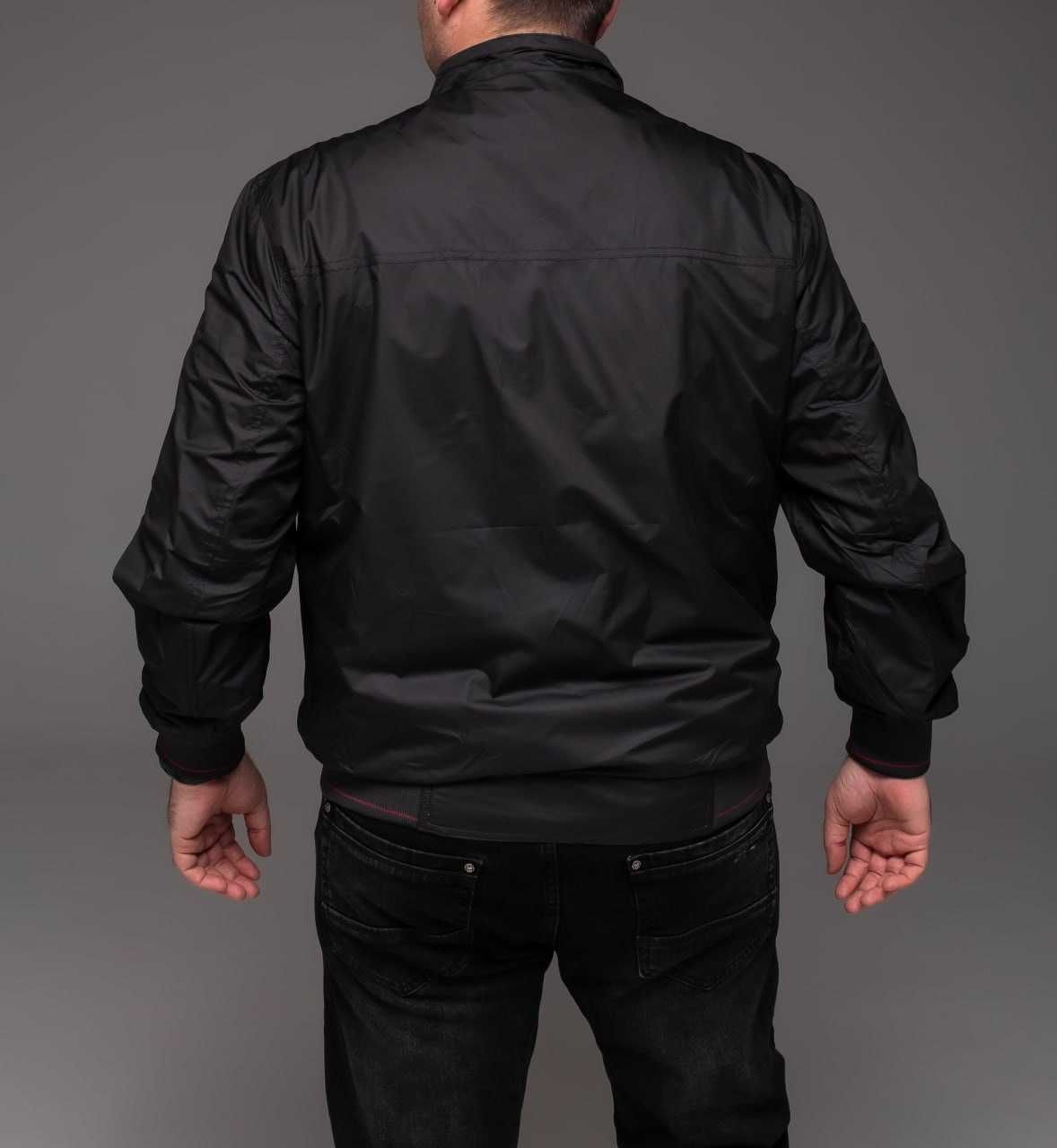 Куртка ветровка мужская весенняя черная батал большие размеры