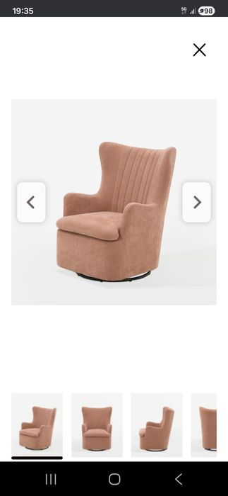 Fotel bujany z funkcją obrotową