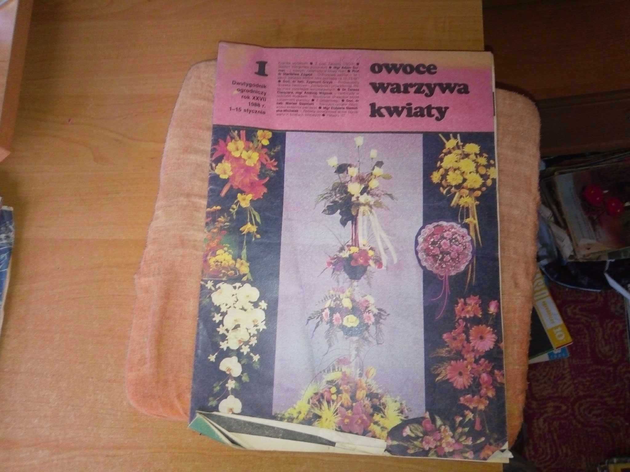 Owoce warzywa kwiaty dwutygodnik 1 1988 ogrodniczy gazeta czasopismo