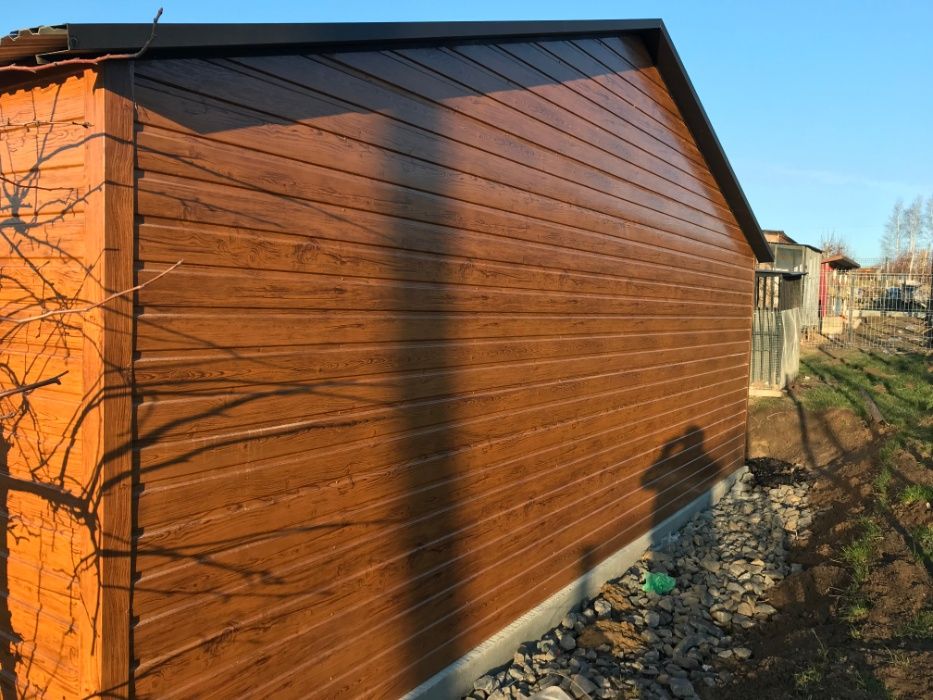 Garaż blaszany,blaszak drewnopodobny wymiary 7x7 PROMOCJA