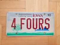 Tablica Iowa USA 4x4