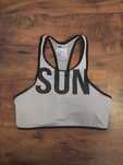 Góra od stroju kąpielowego crop top z napisem Sun H&M rozmiar M