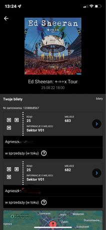 2 x bilet Ed Sheeran Trybuna super cena