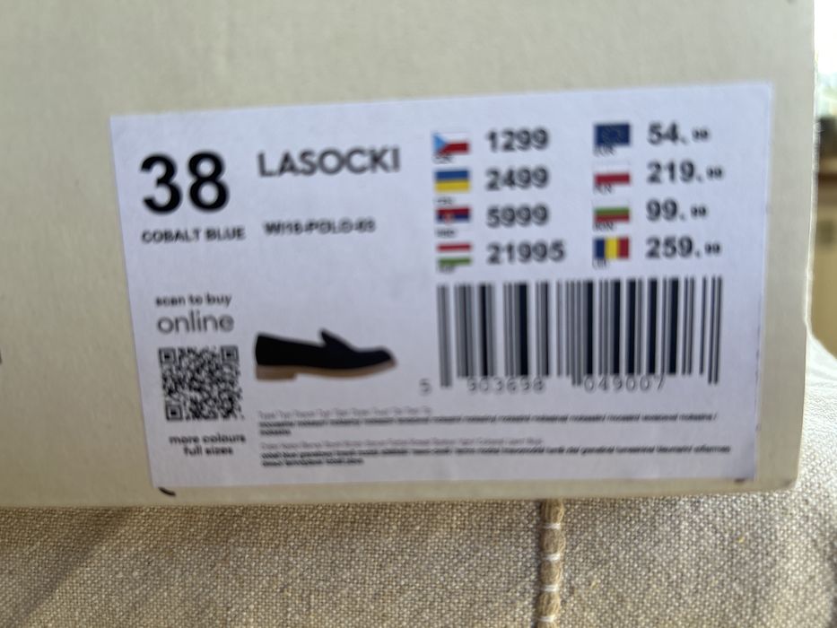 Zamszowe mokasyny Lasocki