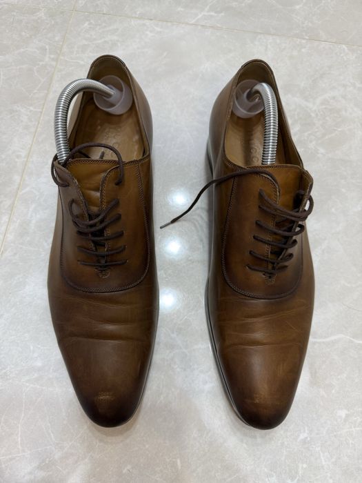 Чоловічі шкіряні туфлі Gucci, коричневі (Італія)