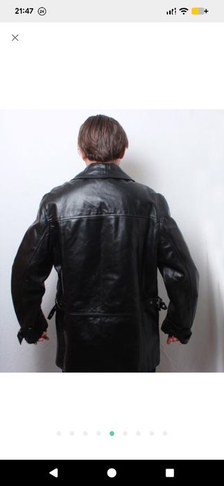 Чоловіче пальто бушлат шкіряний куртка the end італія