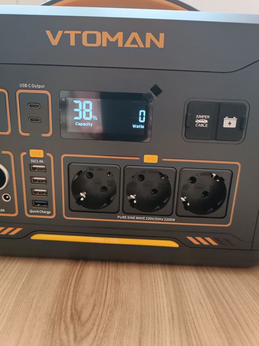 Przenośna Stacja zasilania VTOMAN Jump 2200 + Panel słoneczny 100w