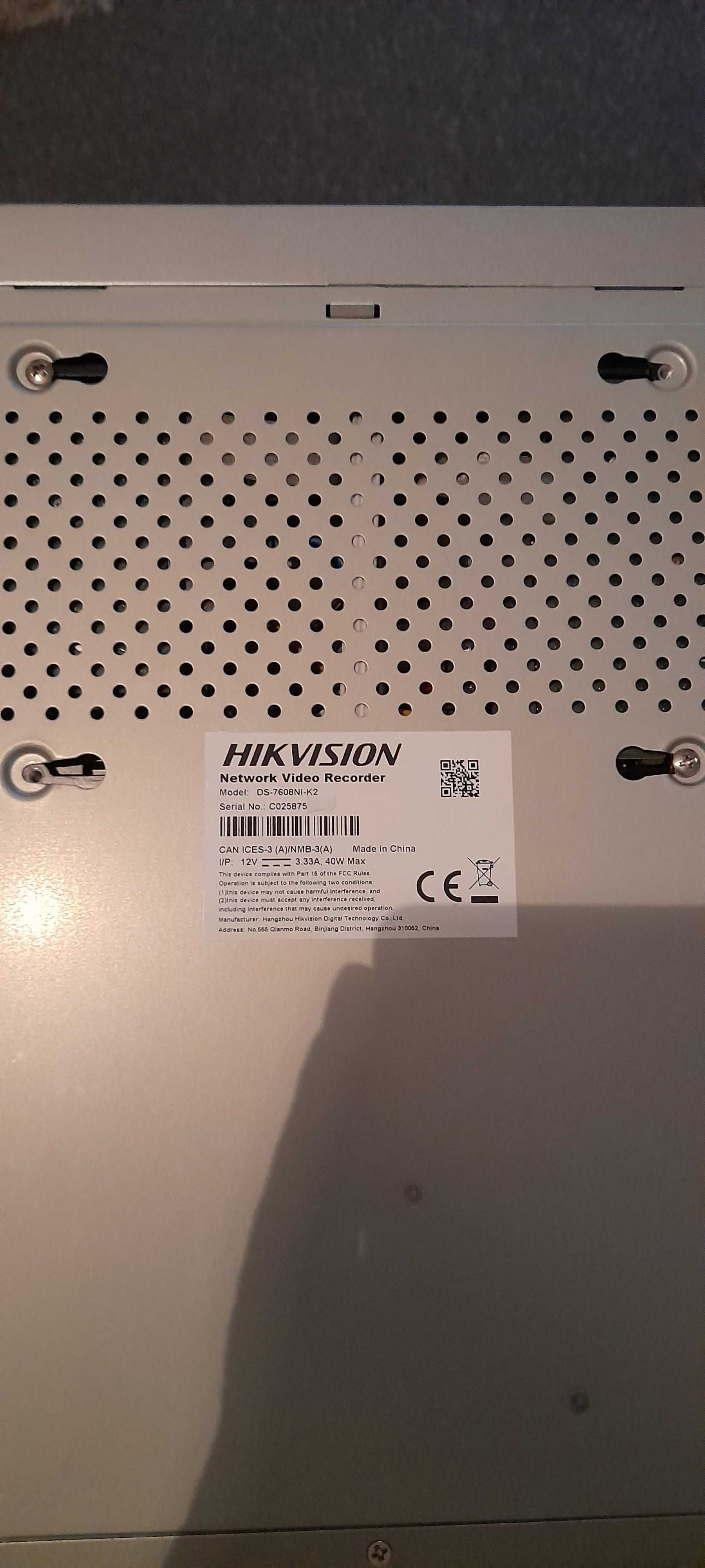 Rejestrator Hikvision DS-7608NI-K2 +Seagate Skyhawk 3TB