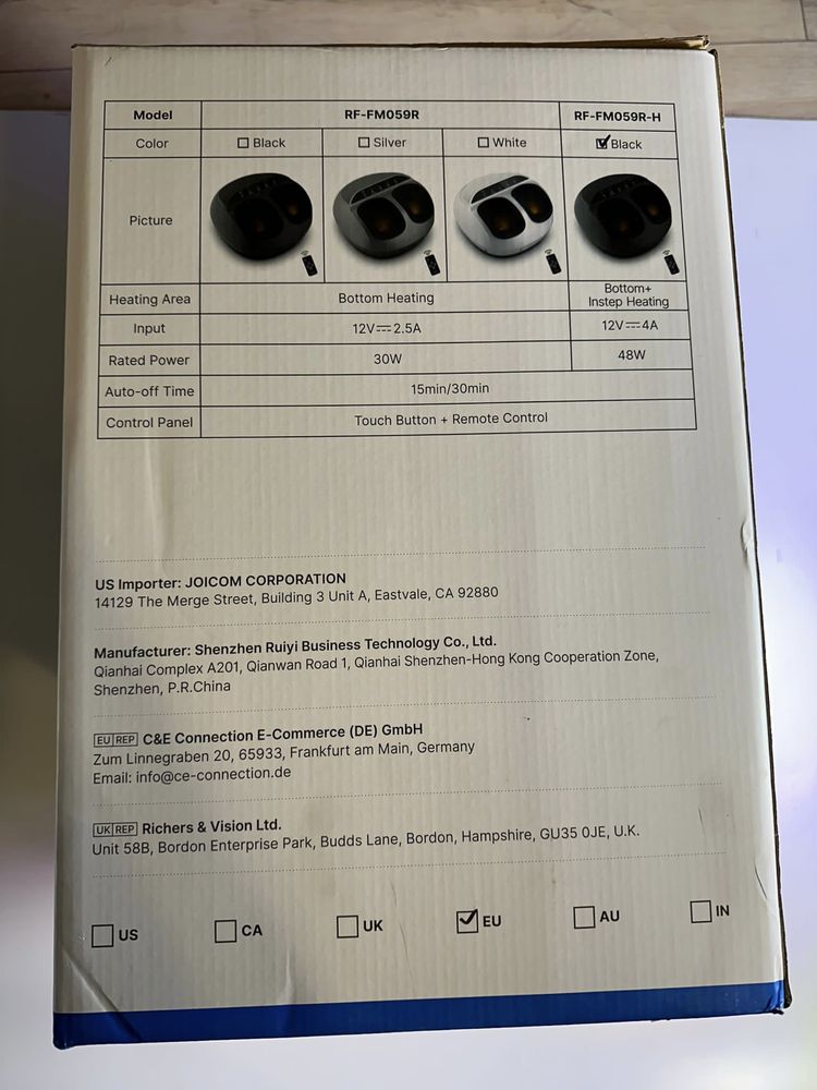 NOWY podgrzewany masażer do stóp RENPHO RF-FM059