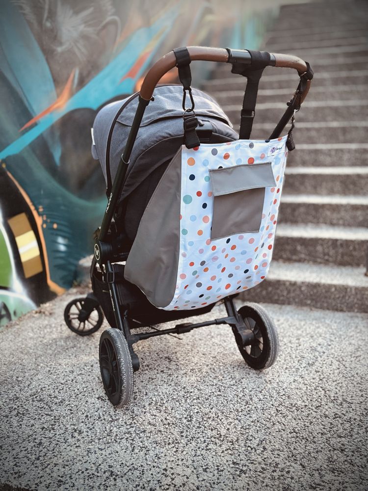 Hamak dostawka do wózka Pinkvin Multimum Dots pasy bezpieczeństwa
