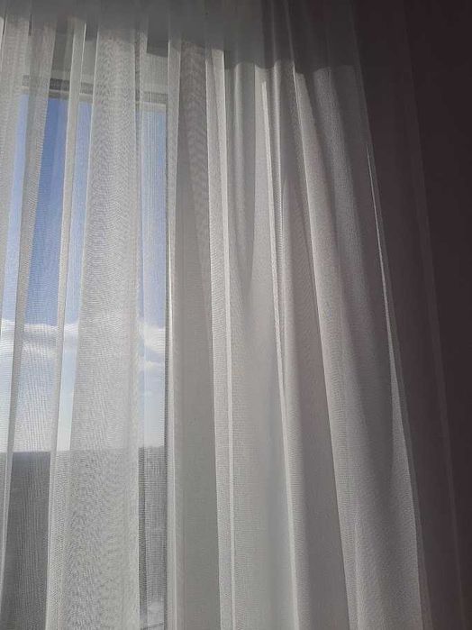 Гардини штори порт'єри тюль білі вітальня спальня дитяча декор кухня
