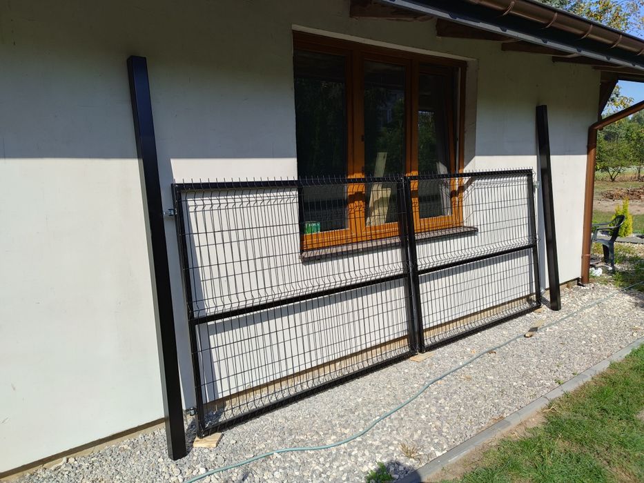 Brama wjazdowa panel 3D 5mm słupki