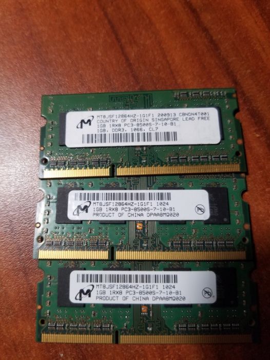 Память Hynix  (apple)  Micron 1Gb-PC3-8500