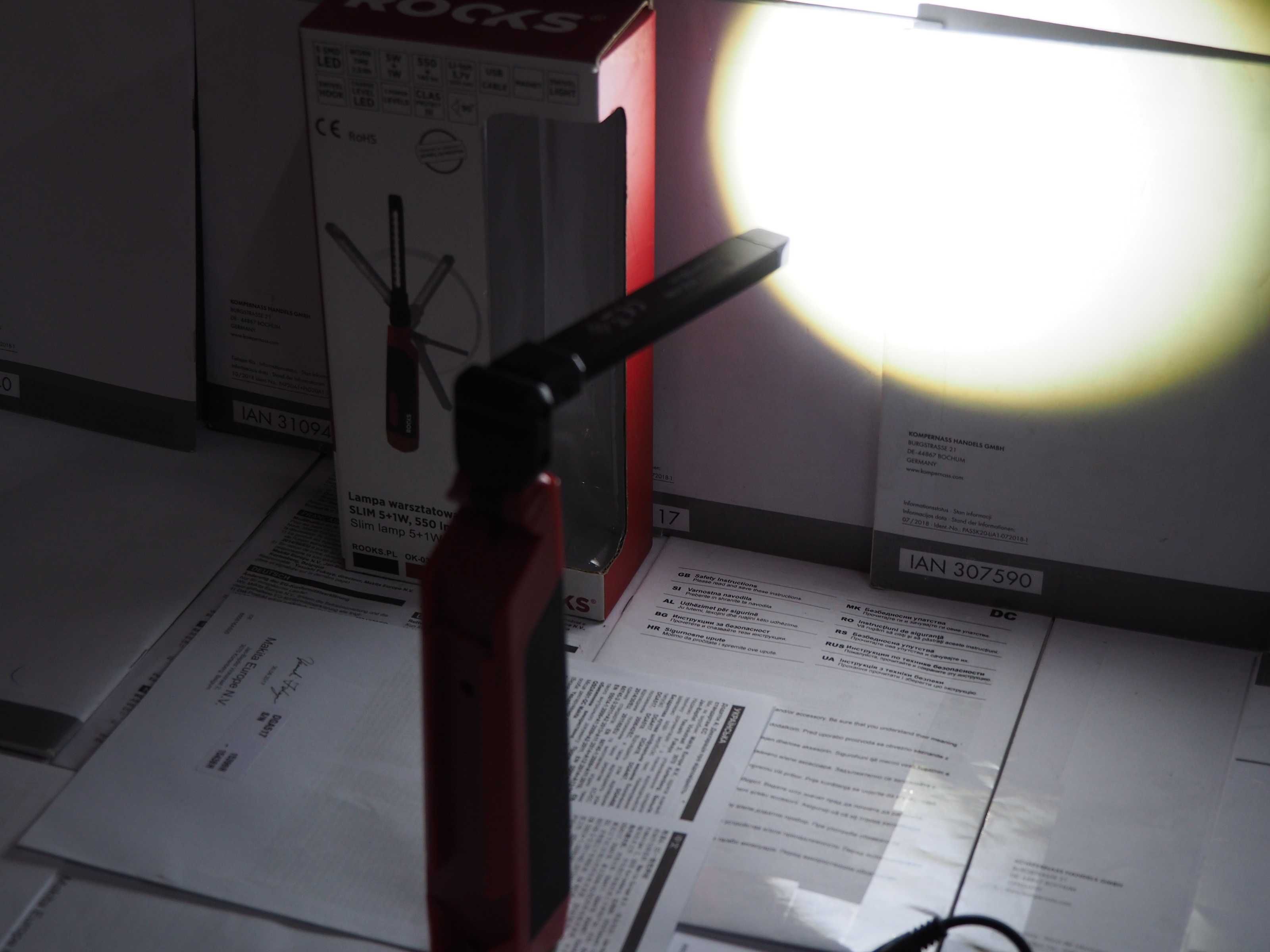 Lampka namiotowa inspekcyjna LED turystyczna survival latarka ROOKS 8h