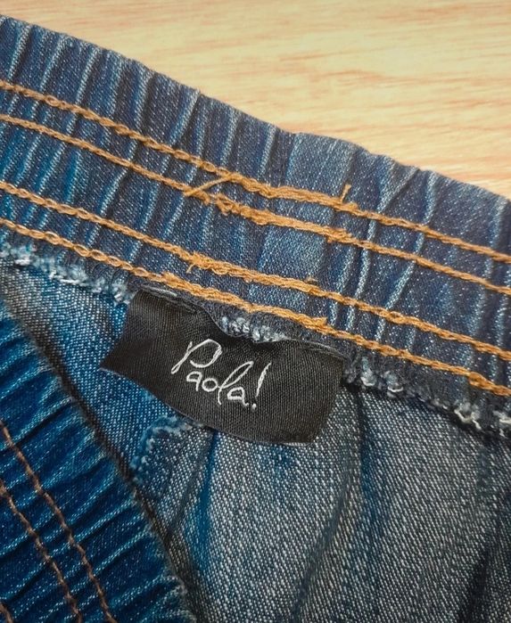 Granatowe spodnie z gumką w pasie I szeroką nogawką M | wysyłka w 24h