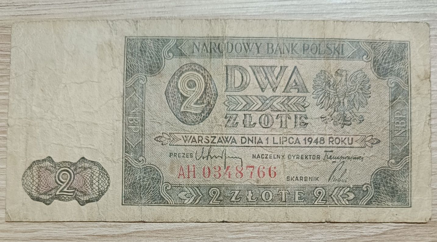 Banknot 2 złote 1944r.