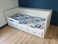 łóżko IKEA Hemnes białe + pojemnik na pościel